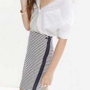 Madewell even tide striped side-zip mini skirt